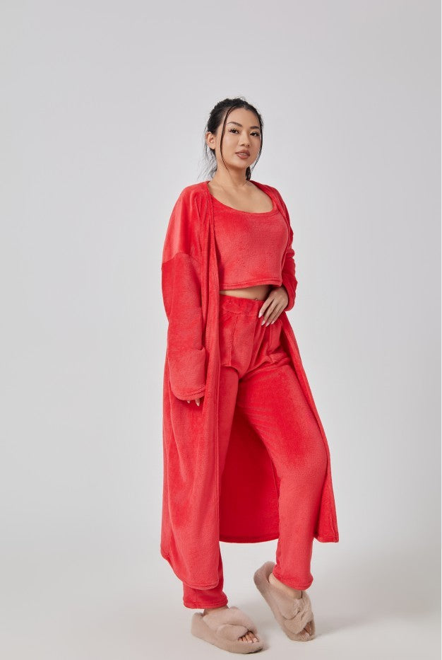 Cozy Winter Woman Pajama Set 3 Piece