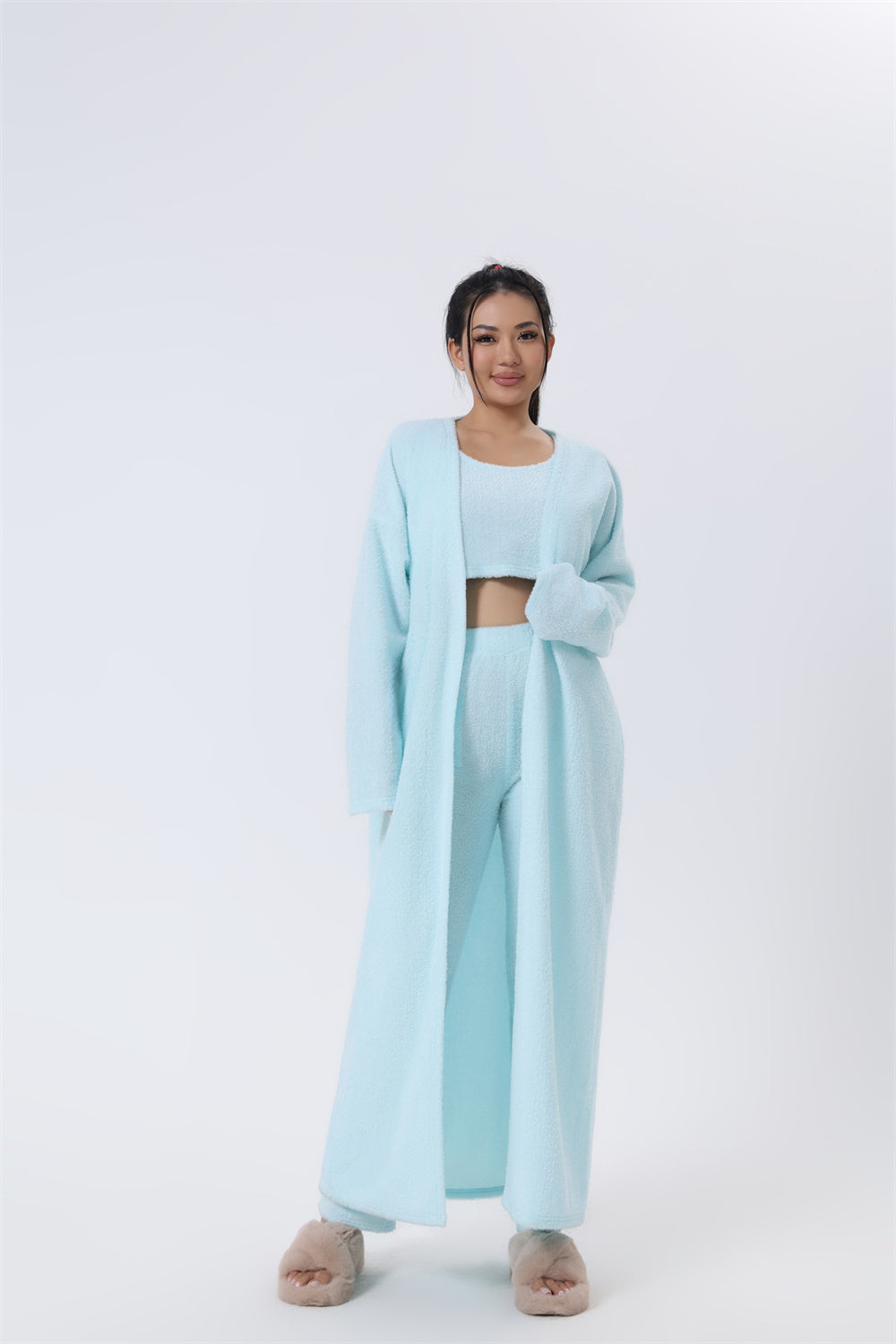 Cozy Winter Woman Pajama Set 3 Piece