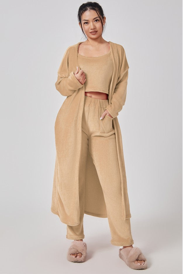 Cozy Winter Woman Pajama Set 3 Piece